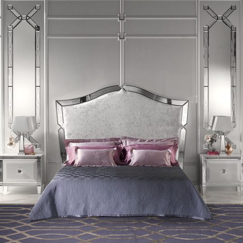 letto-finitura-bianco-perlato-lucido-testiera-in-velluto-bianco-inserti-specchio-inciso-CVL020-prestigemobili