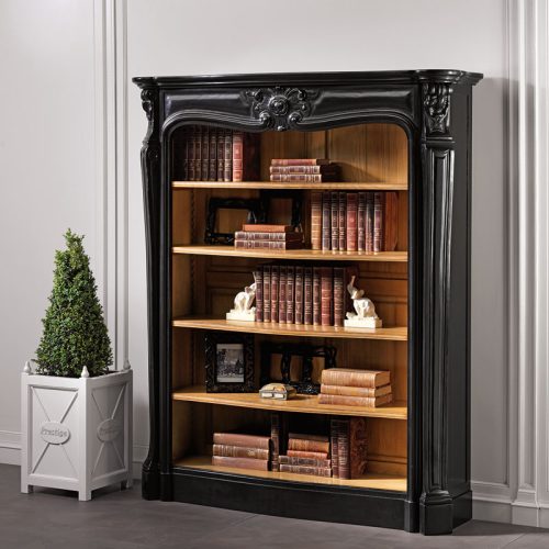 libreria-essenza-ciliegio-finitura-laccato-nero-CVA038-prestigemobili (4)