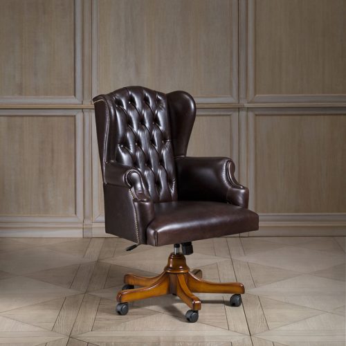 poltrona imbottita e rivestita girevole CVH018