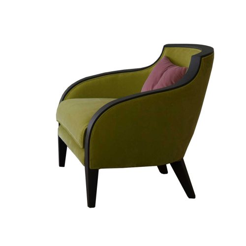 poltroncina imbottita e rivestita faggio CVH024 (2)